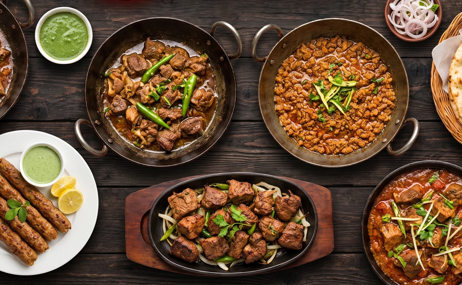 A spread of dishes from Shinwari Flame, halal Pakistani and Afghan restaurant in Mississauga